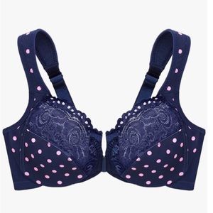 NWOT Glamorise Womens Wonderwire Front-Closure Bra Underwire #1245